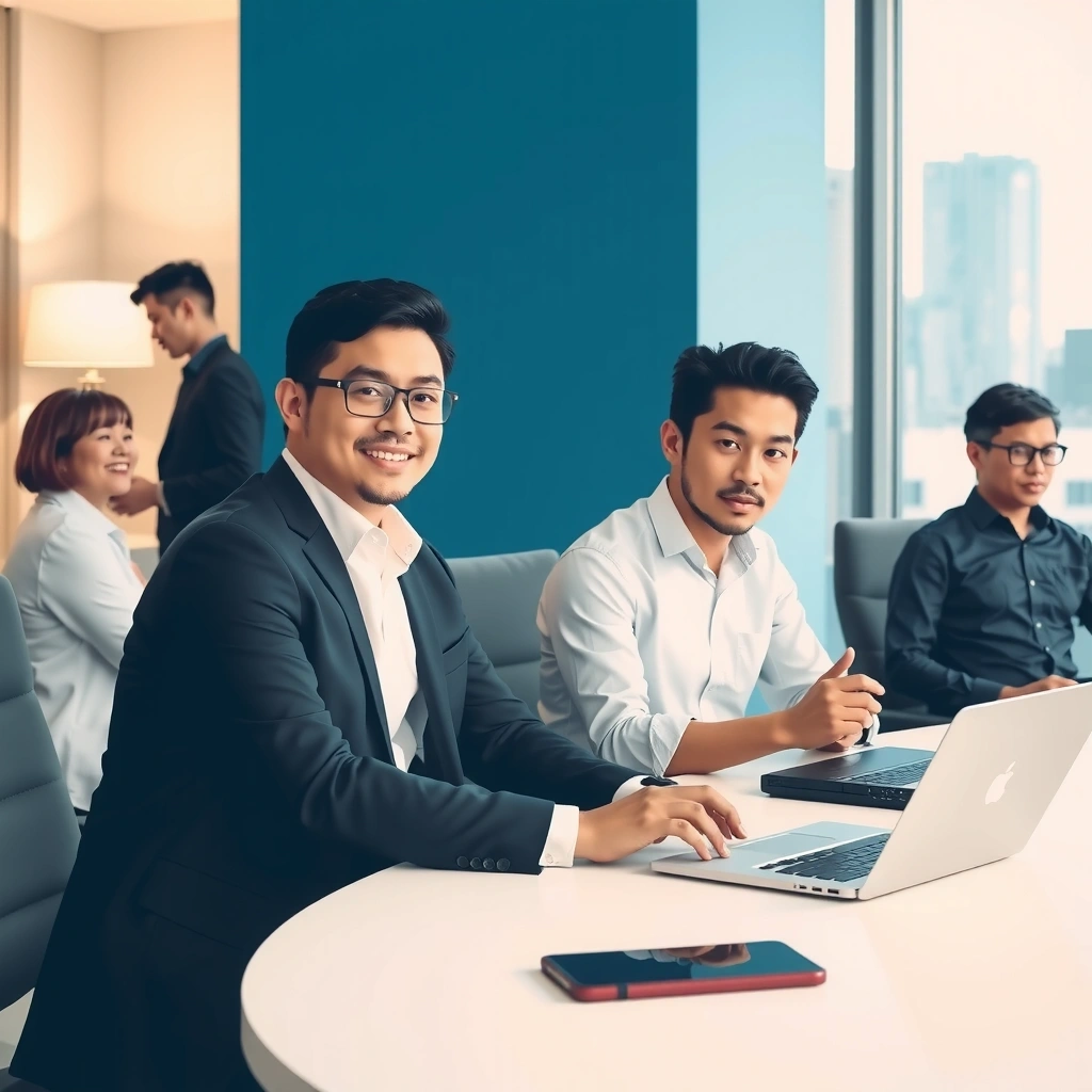 LeadScale founders in Philippines office